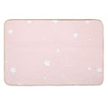 Pink Decorative Stars Seamless Pattern Design for Kids Room  Anti-Trip Bath Mat
