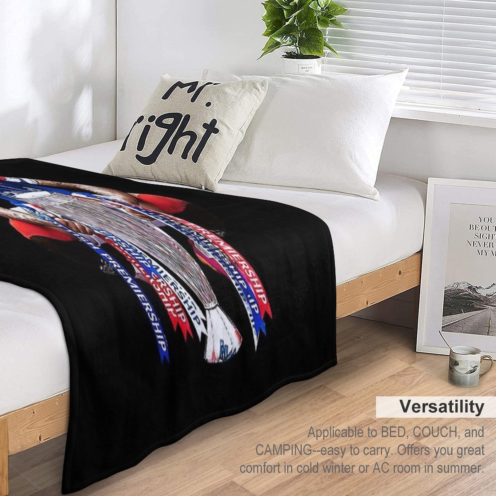 James Tavernier Celebration with Trophy Anti-pilling Throw Blanket