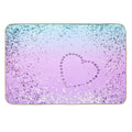 UNICORN Girls Heart #9 (Photo of Glitter Only - Not Reflective)  Dirt-Trapping Bath Mat