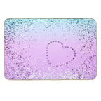 UNICORN Girls Heart #9 (Photo of Glitter Only - Not Reflective)  Dirt-Trapping Bath Mat