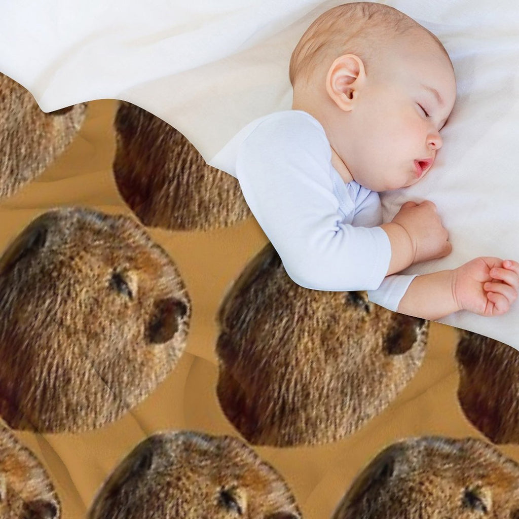 Just Resting Capybara Plush Throw Blanket