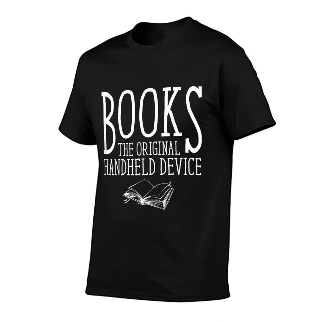 Books The Original Handheld Device Funny Reading Book Lover  Summer-ready Fabric T-Shirt