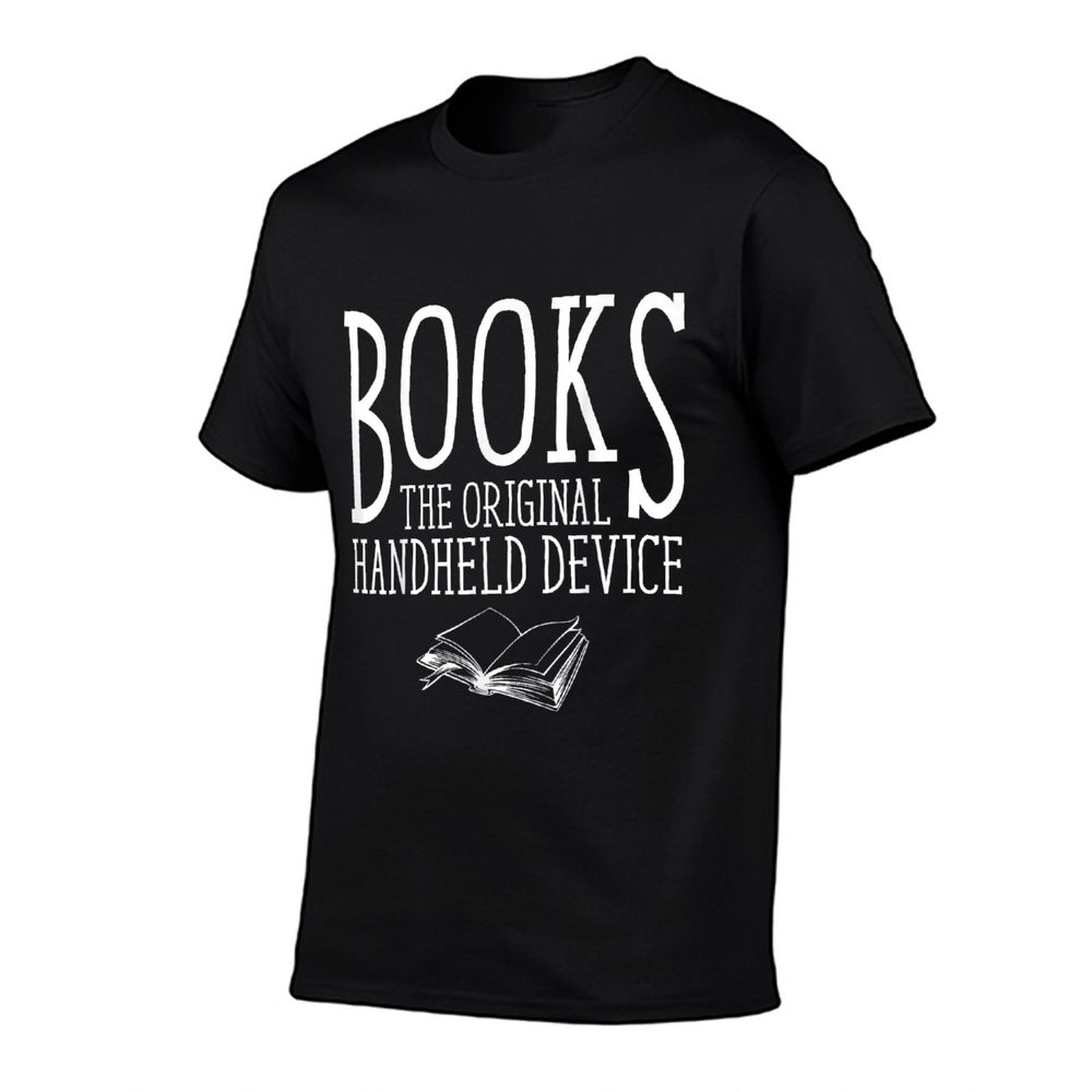 Books The Original Handheld Device Funny Reading Book Lover  Summer-ready Fabric T-Shirt