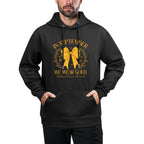 in September We Wear Gold Coquette Bow for Childhood Cancer Customizable Surface Hoodie