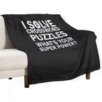Crossword Puzzle Tee, Crossword Puzzle Gift, Solve Crossword.png Velvety-soft Throw Blanket