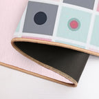 Spotted Geometric Pattern  Long-Lasting Bath Mat