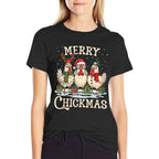Chicken Christmas Santa Hat Merry Chickmas Xmas Farm Animal  Versatile T-Shirt
