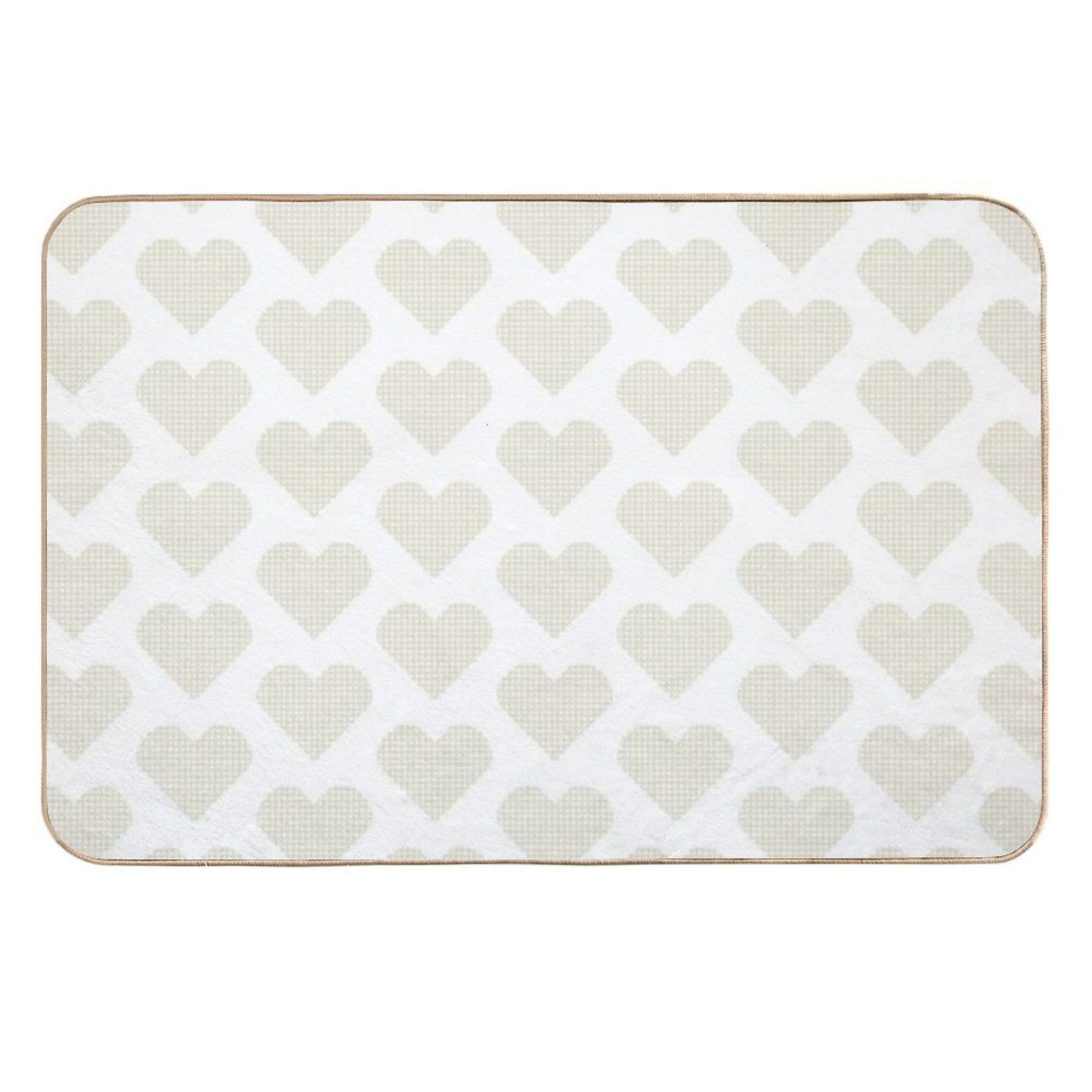 Sunny Yellow Heart Gingham Joy  Anti-Trip Bath Mat