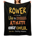 Funny Rower Definition   Rowing Athlete  Rowing College  Rowing Gift Idea Velvety-soft Throw Blanket