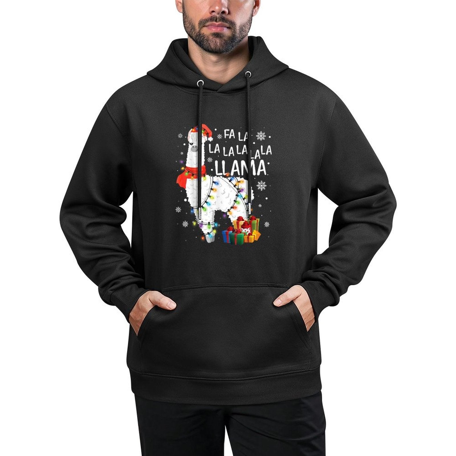 Fa La La Llama Christmas Funny Lllama Lover Xmas Pajamas All-Day Comfort Hoodie