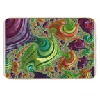 Trippy Tea Party - Fractal Art  Slip-Resistant Bath Mat