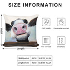NOSEY COW 'HEY! HOW'S IT GOIN'' BY SHIRLEY MACARTHUR Soft Ultra-Soft Texture Throw Pillow