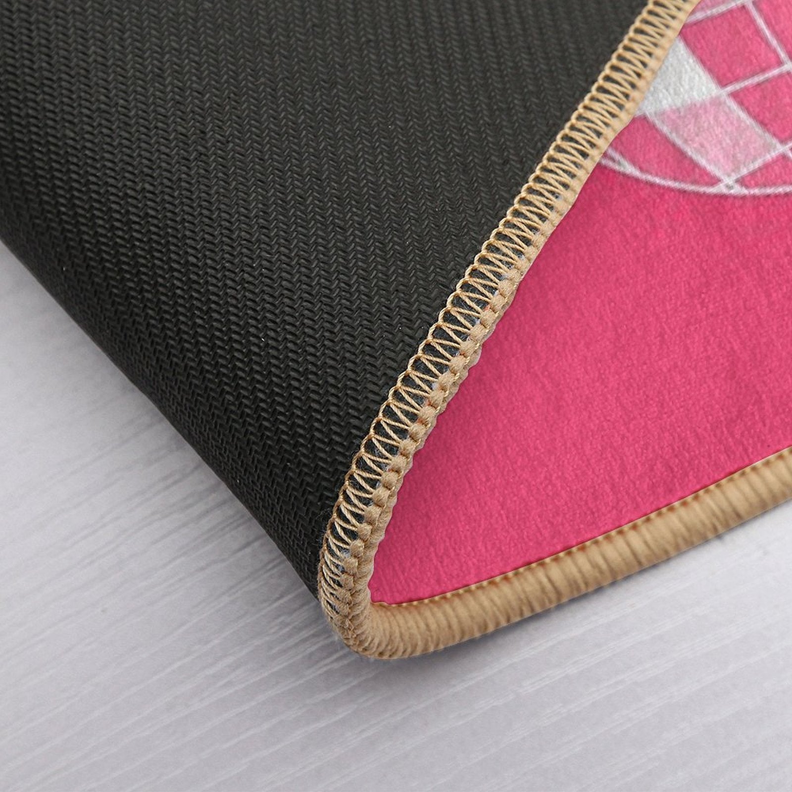 Hot Pink Disco Ball. Mirrorball  Repositionable Bath Mat