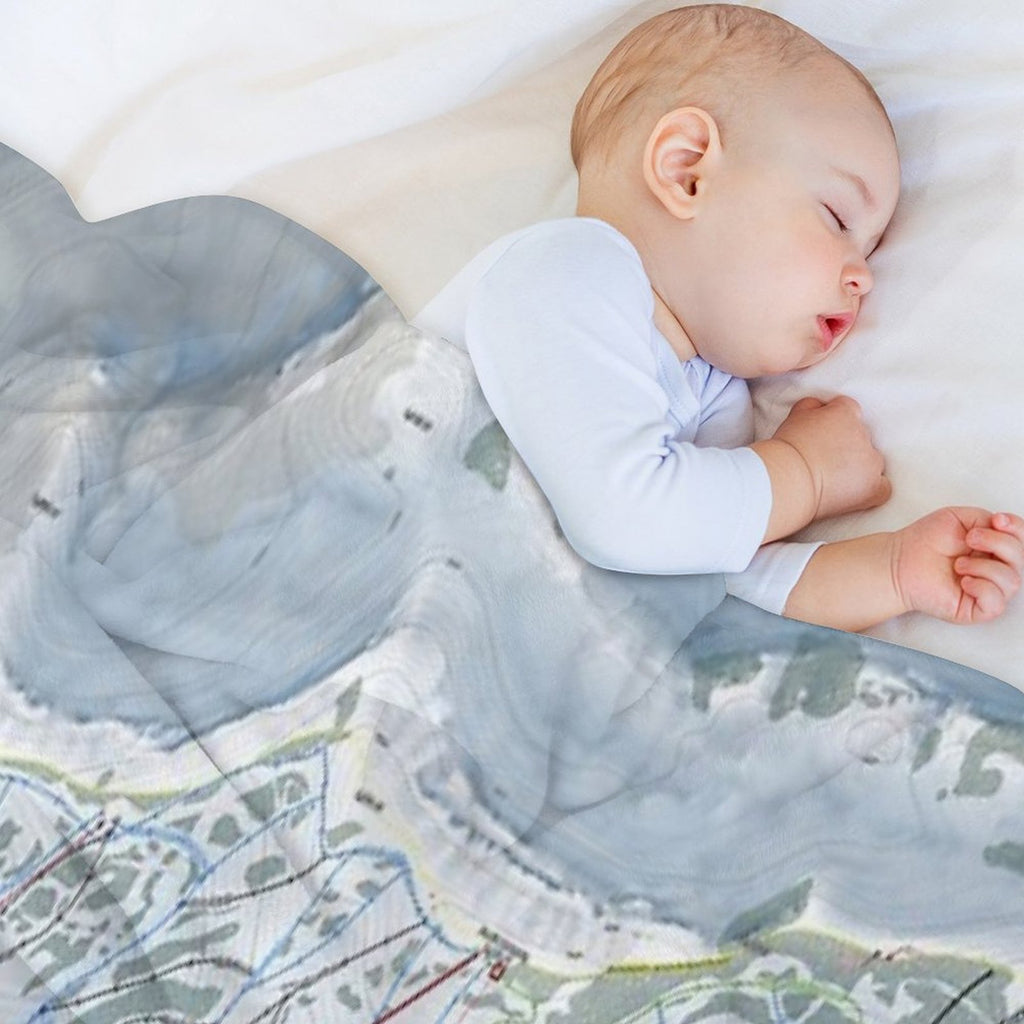 Grand Targhee Resort Trail Map Quick-dry Throw Blanket