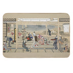 Kitagawa Utamaro Moonlight Revelry, Remastered - Vintage Japanese Art  Dirt-Trapping Bath Mat