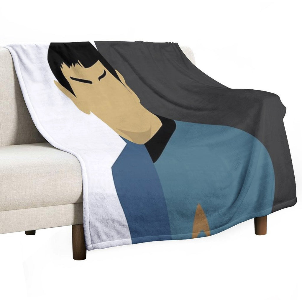 Spock Torn Plush Throw Blanket