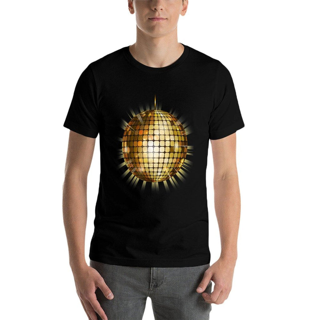 Gold Mirror Ball Cool T Funny Disco  Easy-care T-Shirt