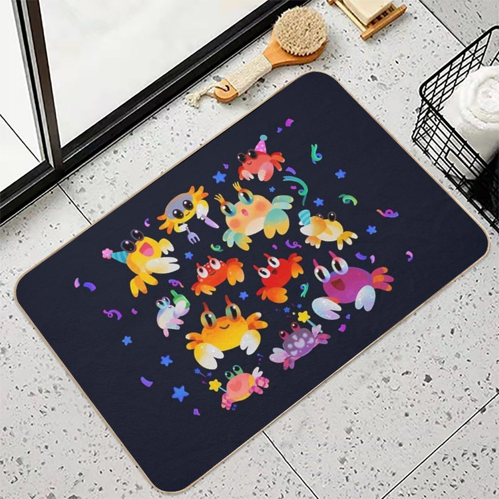Party Crab  Dirt-Trapping Bath Mat