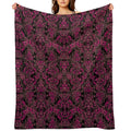 Pink Vines And Lace Easy Care Throw Blanket