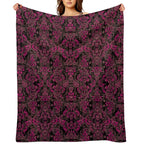 Pink Vines And Lace Easy Care Throw Blanket