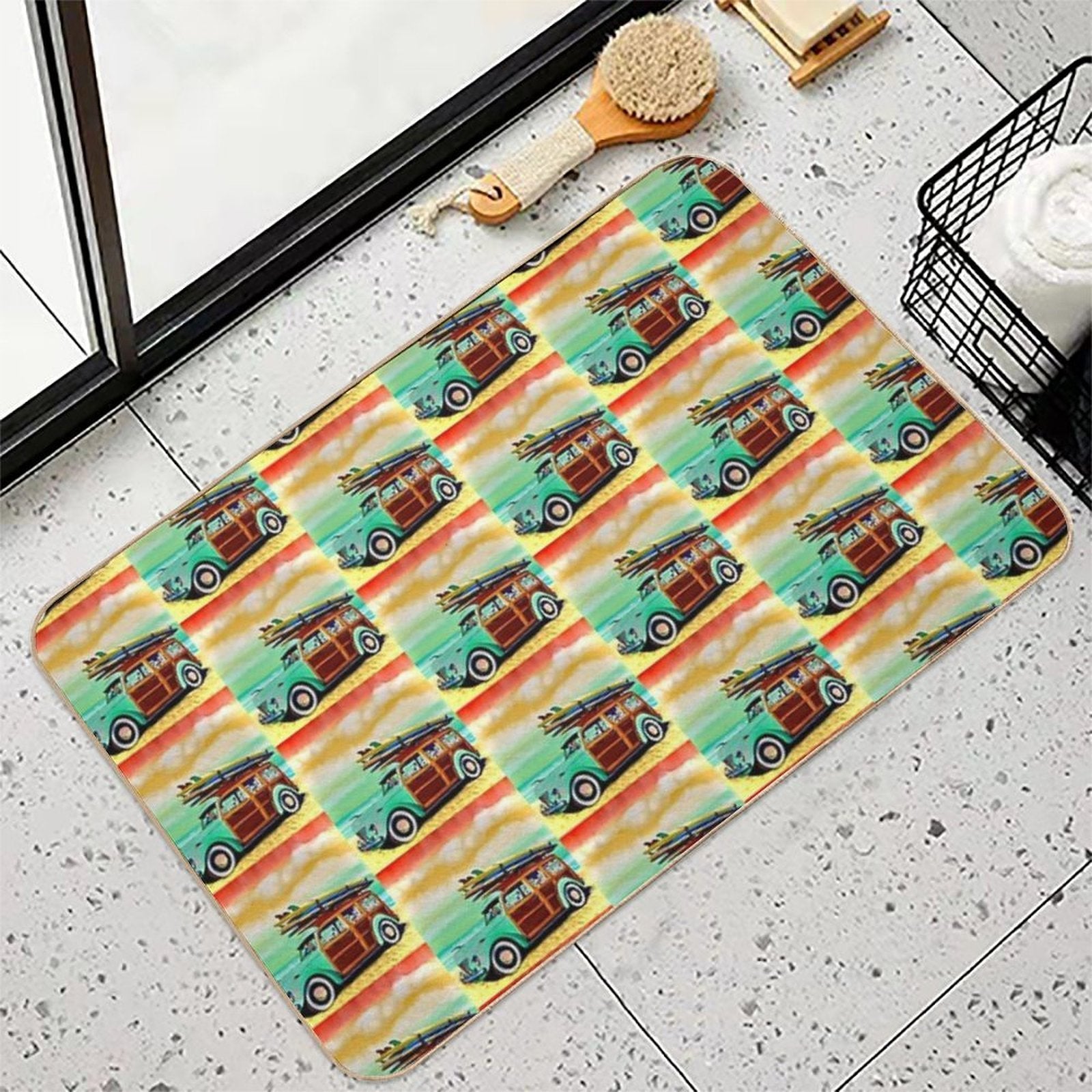 Surf Safari - Woody Fully Loaded.  Pet-Safe Bath Mat