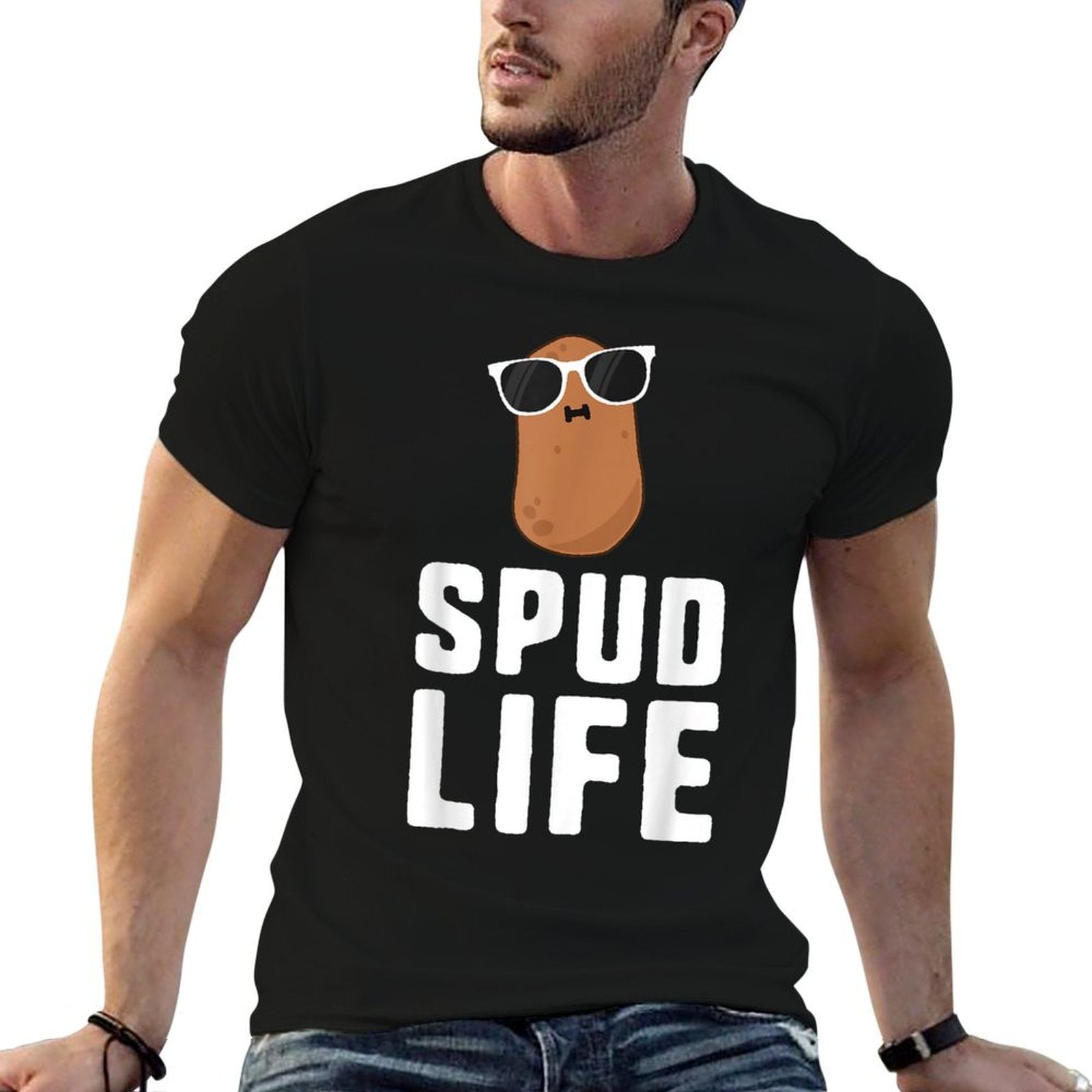 Spud Life Funny Potato Food Humor Vegetable Gift  Vintage-inspired T-Shirt