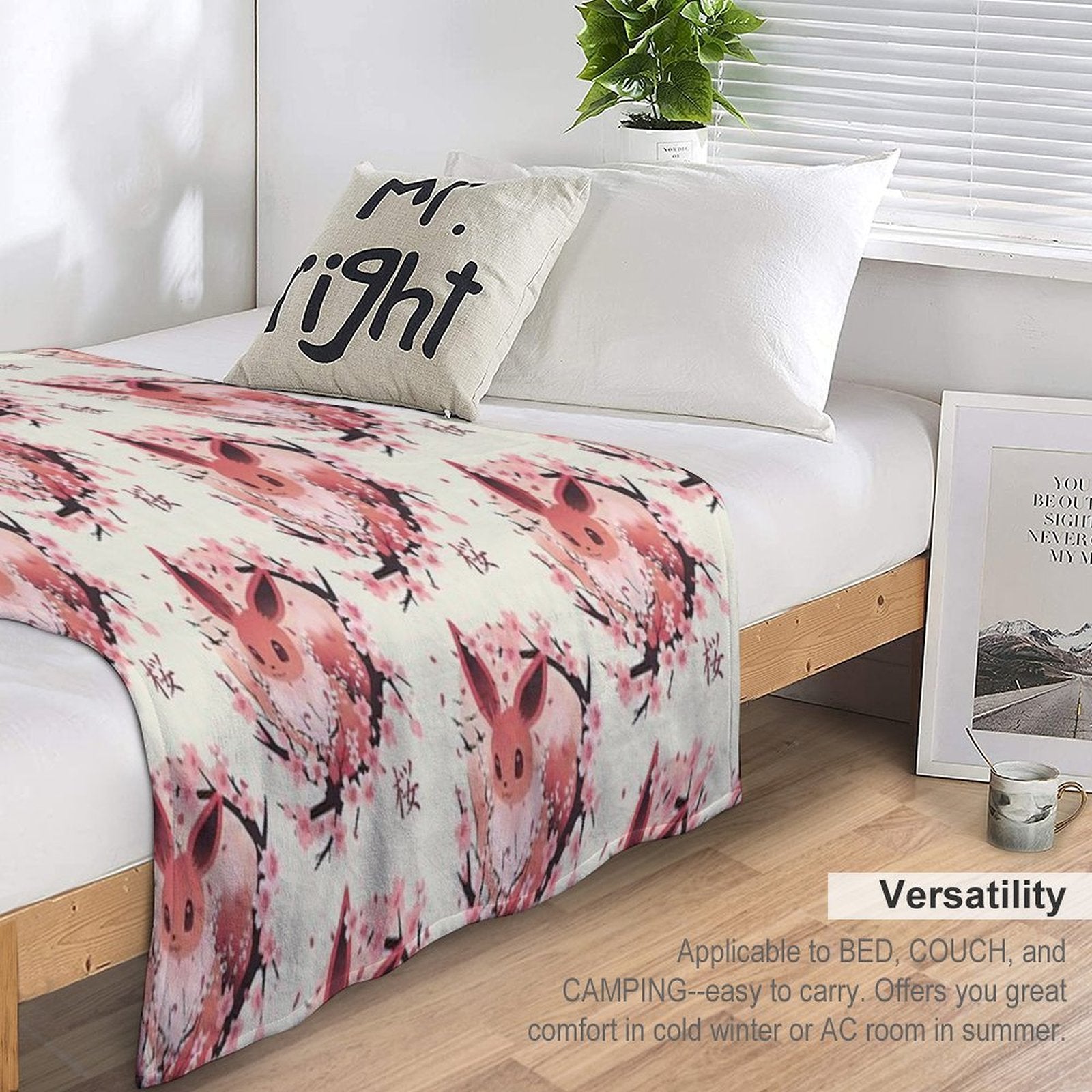 Sakura Eeveelution Machine-washable Throw Blanket