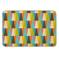 Retro Color Block Triangle Color Happy  Long-Lasting Bath Mat