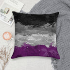 Abstract Paint Splatter Asexual Pride Flag Pattern Soft Gift Ready Throw Pillow