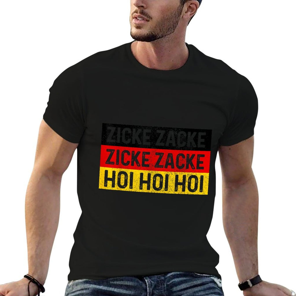 Zicke Zacke Hoi Oktoberfest German Party Funny Gift  Heathered Texture T-Shirt