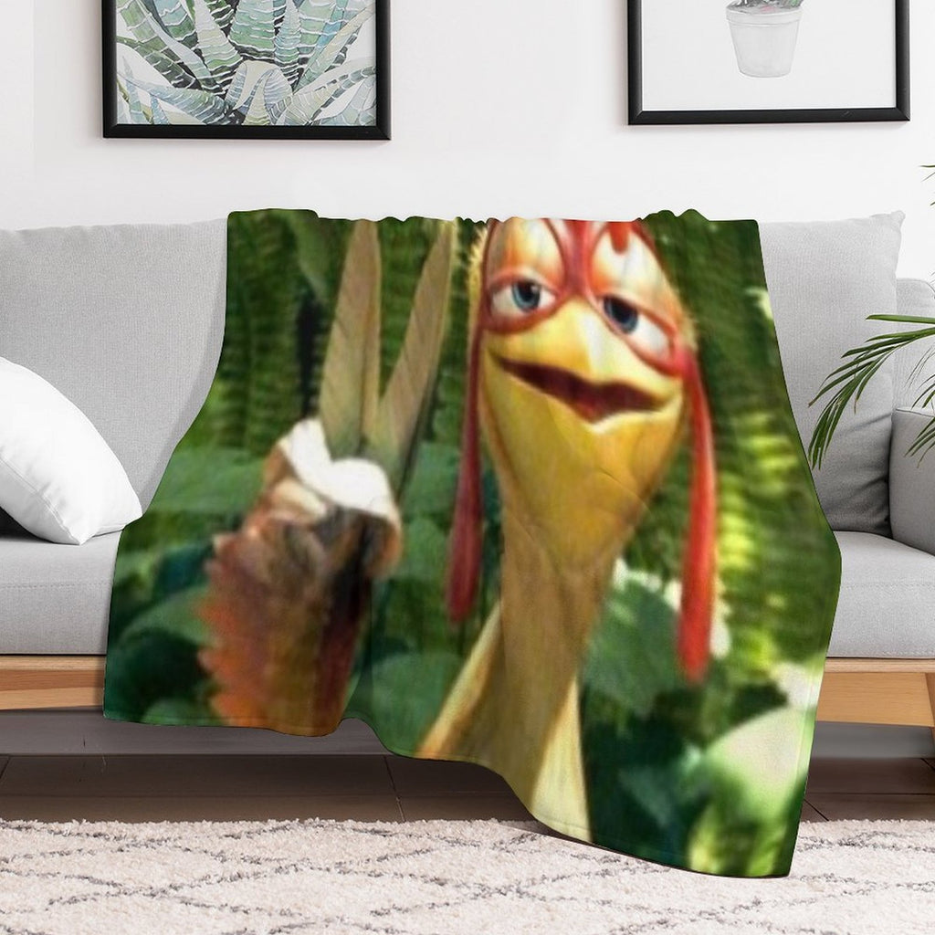 Chicken Joe Plush Throw Blanket
