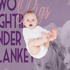 Steel Magnolias Clairee Two Pigs Fighting Under A Blanket Funny Movie Quote Lavender Version Multi-functional Throw Blanket