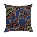 Authentic Aboriginal Art - Dots Soft Skin-Friendly Throw Pillow