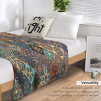 Floral Pattern Flower Boho Mandala Premium Throw Blanket