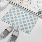 Scallops And Spots Neutral And Blue  Toxin-Free Bath Mat
