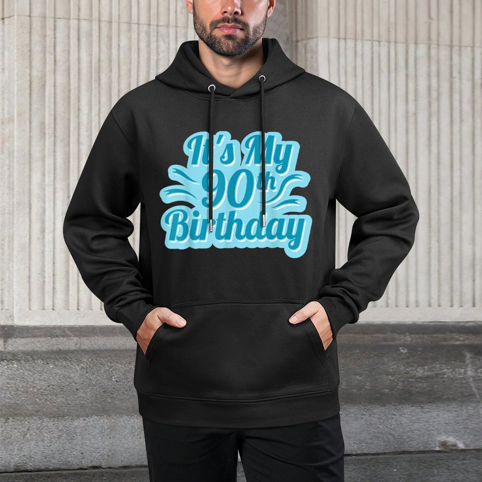 It's My 90th Birthday Customizable Surface Hoodie