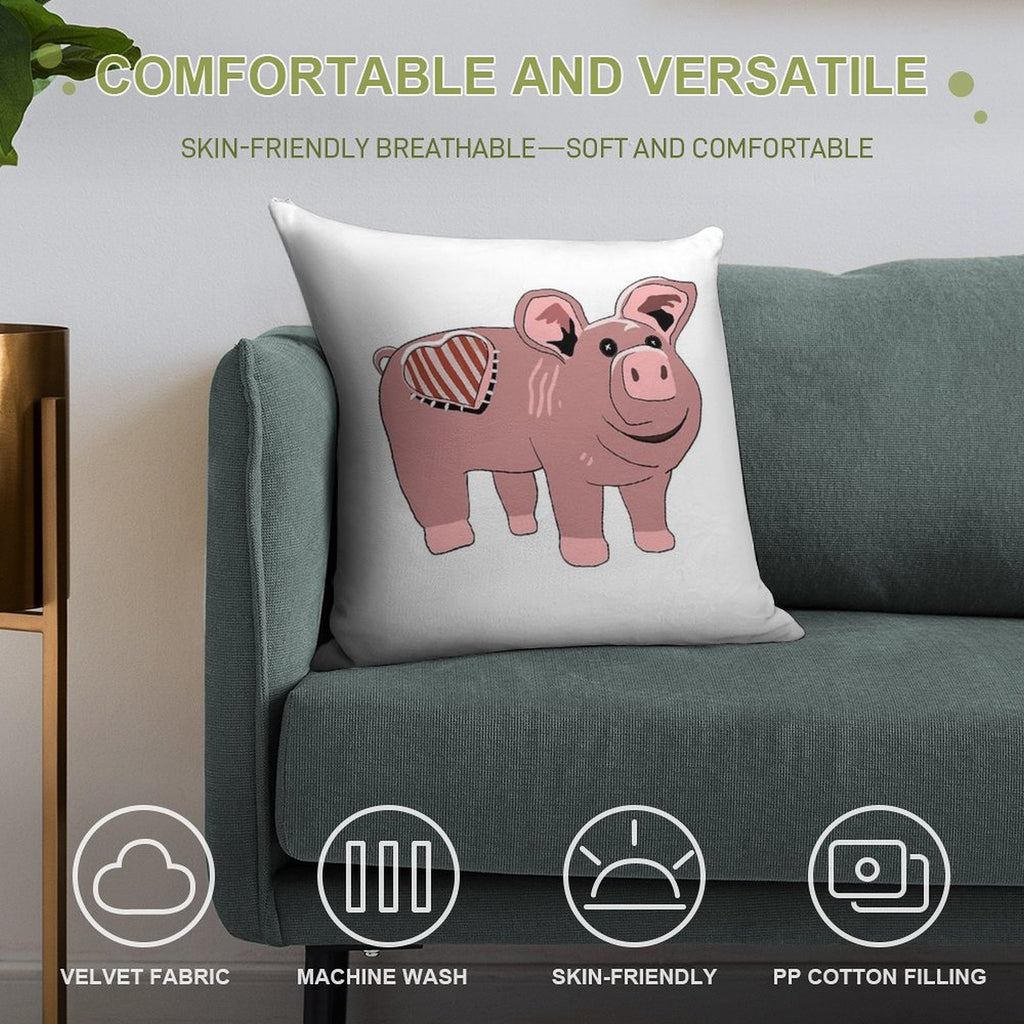 Slumberland Pig Plush Soft Anti-Pilling Throw Pillow