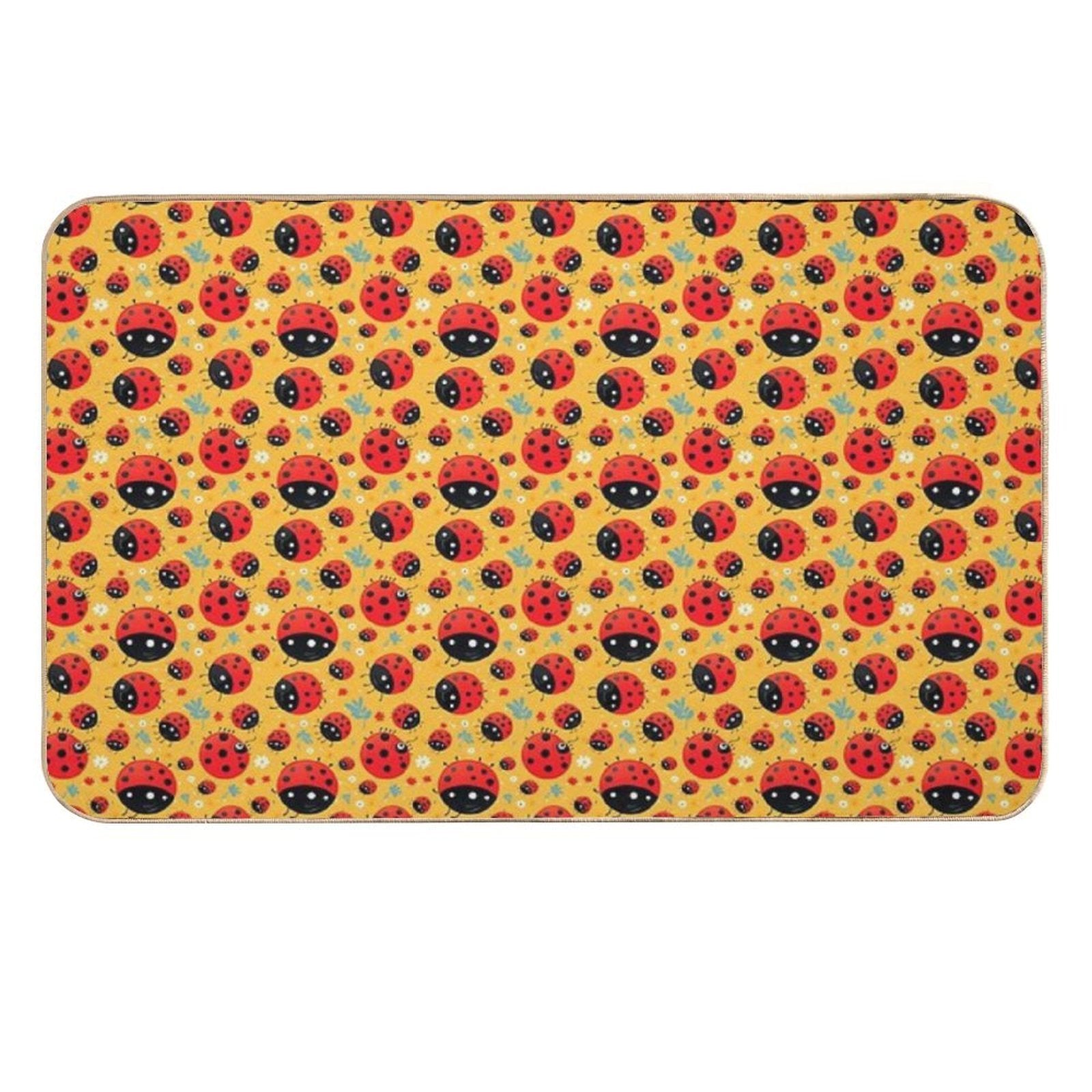 Lovely Ladybugs  Easy Maintenance Bath Mat