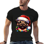 Dog Owner Xmas Men Women Favorite Pug Christmas  Oversized Silhouette T-Shirt