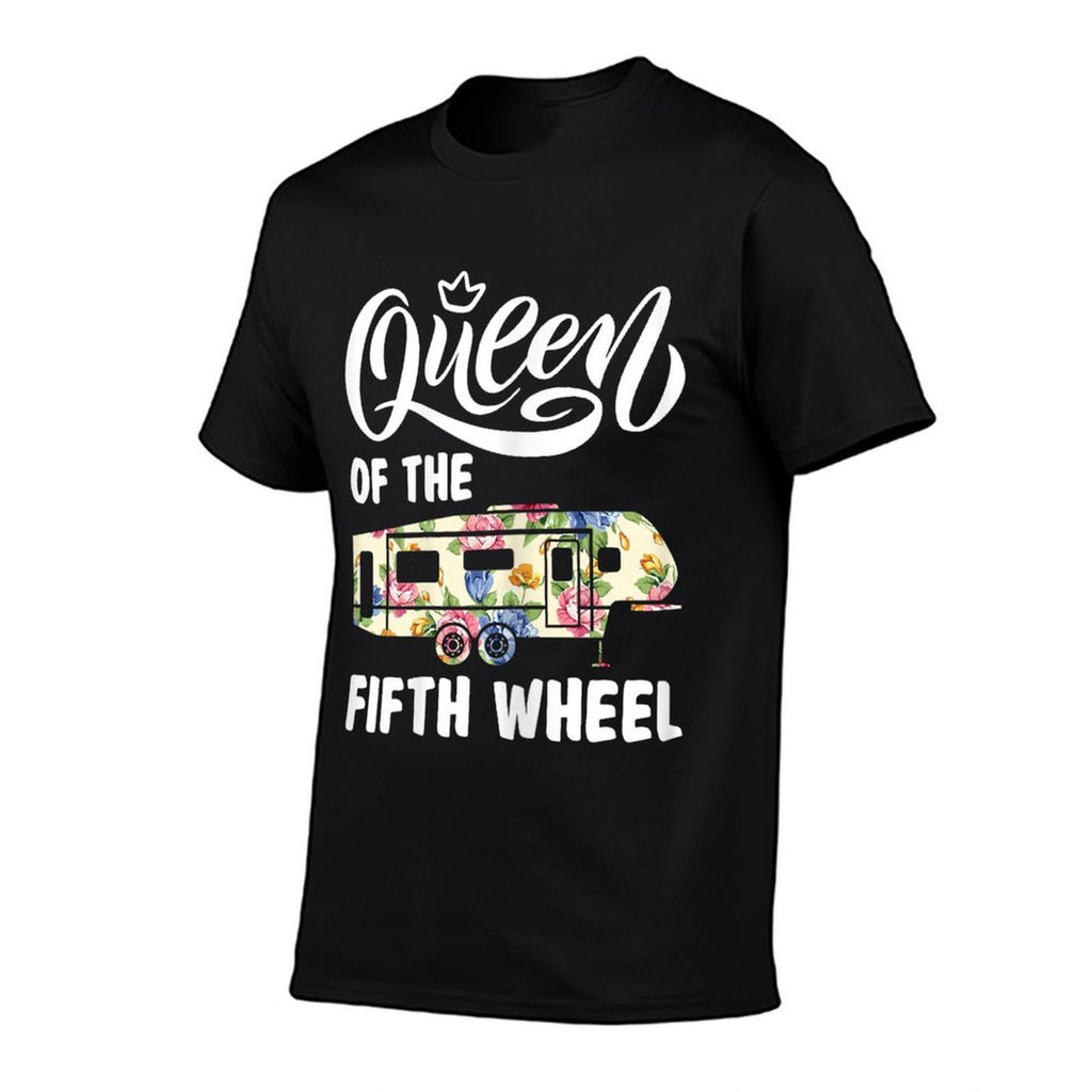 Queen Of The Fifth Wheel Funny Parking Camper Women  Heathered Texture T-Shirt