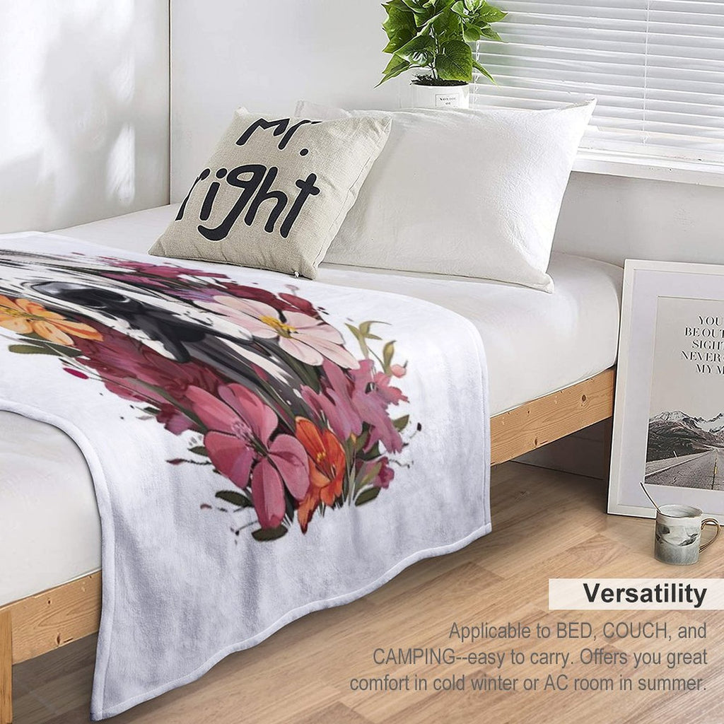 Beautiful Harlequin Great Dane Shrink-resistant Throw Blanket