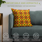 Geometric Pattern Retro Vintage Elegant Graphic 50s 60s 70s Soft High-Density Material Throw Pillow