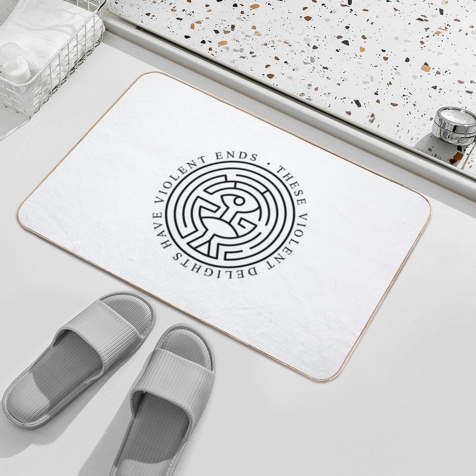 Westworld - These Violent Delights Have Violent Ends (white)  Non-Slip Bath Mat