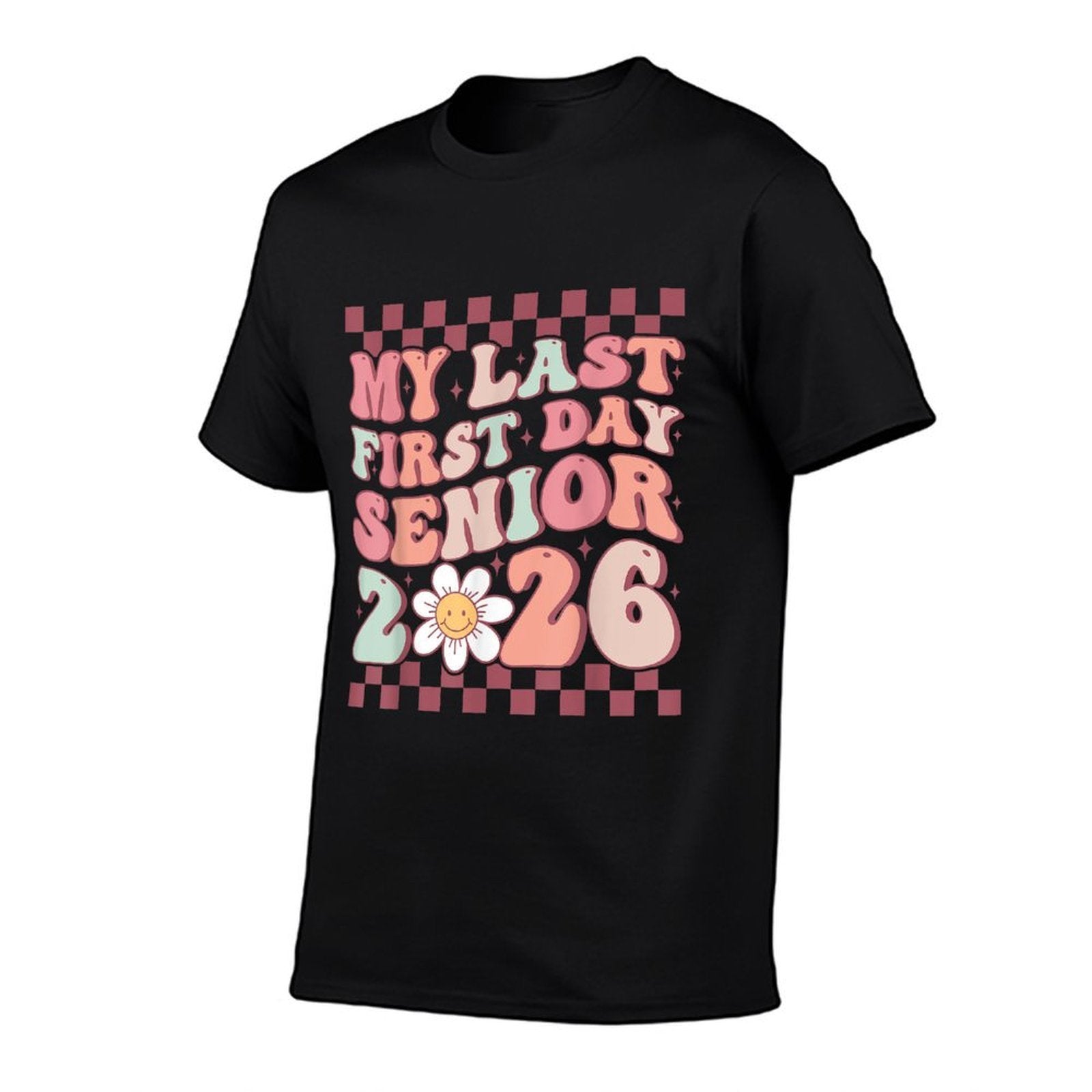 My Last First Day Groovy Senior Back to School Class of 2026  Fade-proof Color T-Shirt
