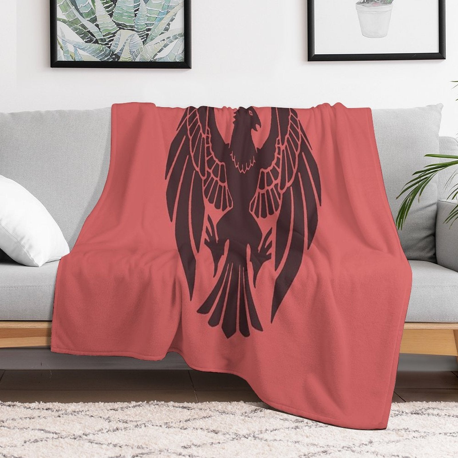 Fire Emblem™ Three Houses - Black Eagles Emblem [Colored] Plush Throw Blanket