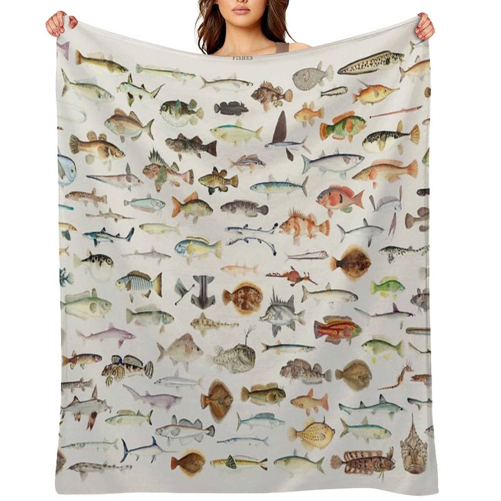 Fish Chart Comfort Throw Blanket