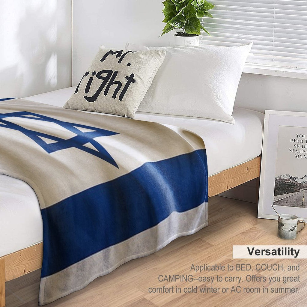 Israel Flag Travel-friendly Throw Blanket