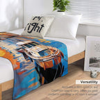 A Pop Art Travel Print of Palermo - Sicily - Italy Machine-washable Throw Blanket