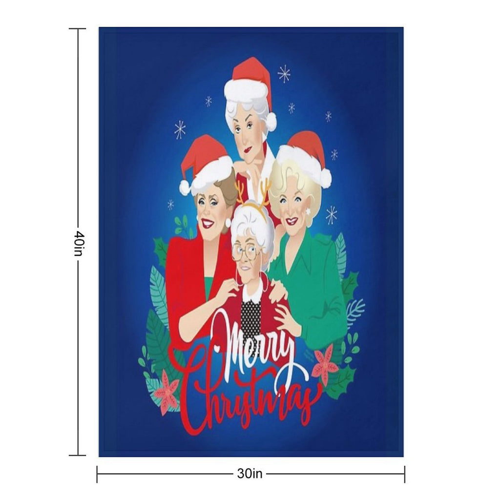 Christmas Girls! Machine-washable Throw Blanket