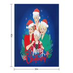 Christmas Girls! Machine-washable Throw Blanket